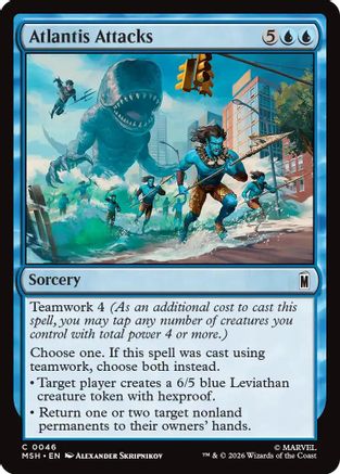 Atlantis Attacks (MSH-046) - Marvel Super Heroes Foil