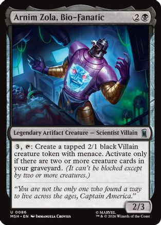 Arnim Zola, Bio-Fanatic (MSH-086) - Marvel Super Heroes Foil