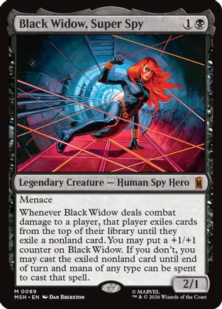 Black Widow, Super Spy (MSH-089) - Marvel Super Heroes Foil