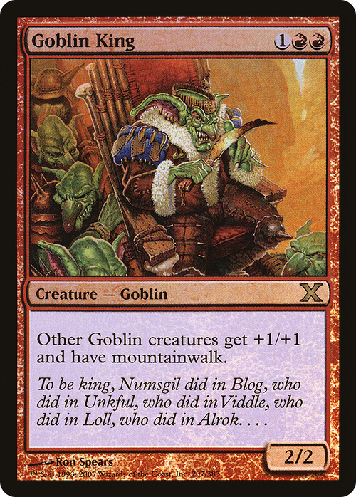 Goblin King (10E-207★) - Tenth Edition Foil