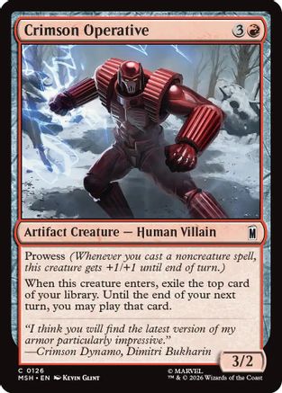 Crimson Operative (MSH-126) - Marvel Super Heroes