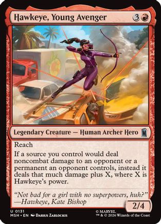 Hawkeye, Young Avenger (MSH-131) - Marvel Super Heroes Foil