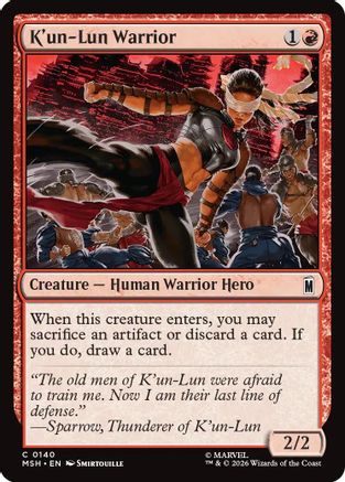 K'un-Lun Warrior (MSH-140) - Marvel Super Heroes Foil
