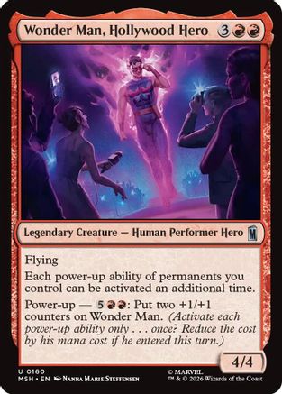 Wonder Man, Hollywood Hero (MSH-160) - Marvel Super Heroes Foil