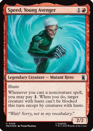 Speed, Young Avenger (Surge Foil) (MSH-448) - Marvel Super Heroes Foil