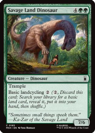 Savage Land Dinosaur (MSH-185) - Marvel Super Heroes Foil