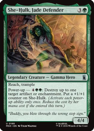 She-Hulk, Jade Defender (MSH-188) - Marvel Super Heroes Foil