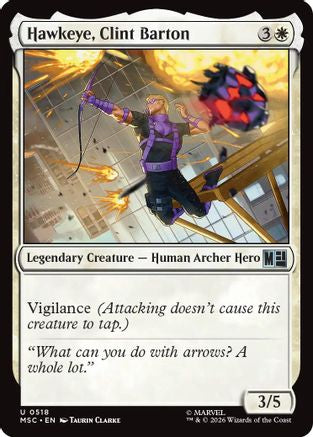 Hawkeye, Clint Barton (0518) (MSC-518) - Commander: Marvel Super Heroes Foil