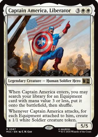 Captain America, Liberator (MSC-587) - Commander: Marvel Super Heroes Foil
