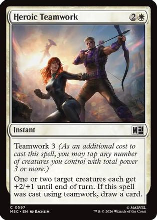 Heroic Teamwork (MSC-597) - Commander: Marvel Super Heroes Foil