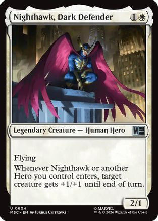 Nighthawk, Dark Defender (MSC-604) - Commander: Marvel Super Heroes Foil