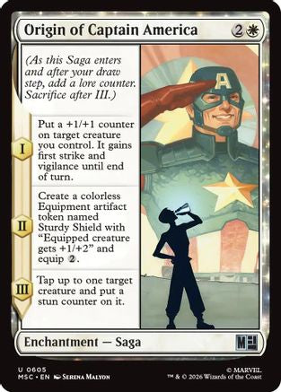 Origin of Captain America (MSC-605) - Commander: Marvel Super Heroes Foil