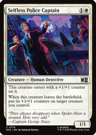 Selfless Police Captain (MSC-774) - Commander: Marvel Super Heroes Foil