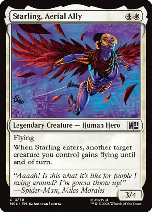 Starling, Aerial Ally (MSC-778) - Commander: Marvel Super Heroes