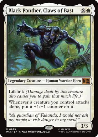 Black Panther, Claws of Bast (MSC-829) - Commander: Marvel Super Heroes Foil