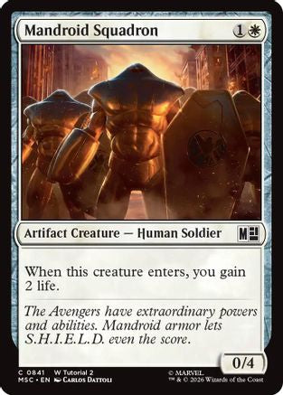 Mandroid Squadron (0841) (MSC-841) - Commander: Marvel Super Heroes