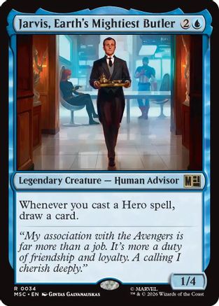 Jarvis, Earth's Mightiest Butler (MSC-034) - Commander: Marvel Super Heroes