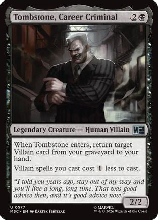 Tombstone, Career Criminal (0577) (MSC-577) - Commander: Marvel Super Heroes