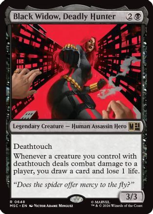 Black Widow, Deadly Hunter (MSC-648) - Commander: Marvel Super Heroes