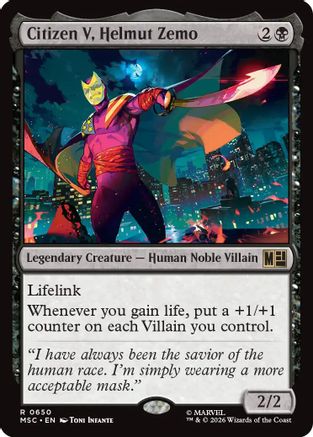 Citizen V, Helmut Zemo (MSC-650) - Commander: Marvel Super Heroes Foil