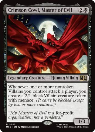 Crimson Cowl, Master of Evil (MSC-653) - Commander: Marvel Super Heroes Foil