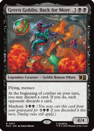 Green Goblin, Back for More (MSC-657) - Commander: Marvel Super Heroes
