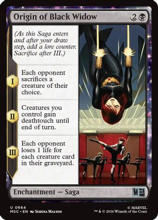 Origin of Black Widow (MSC-664) - Commander: Marvel Super Heroes Foil