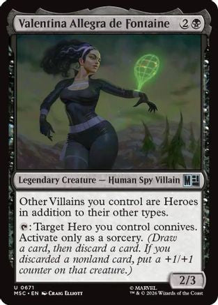 Valentina Allegra de Fontaine (MSC-671) - Commander: Marvel Super Heroes Foil