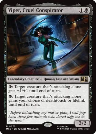 Viper, Cruel Conspirator (MSC-673) - Commander: Marvel Super Heroes Foil
