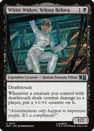 White Widow, Yelena Belova (MSC-676) - Commander: Marvel Super Heroes