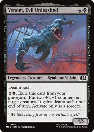 Venom, Evil Unleashed (MSC-800) - Commander: Marvel Super Heroes Foil