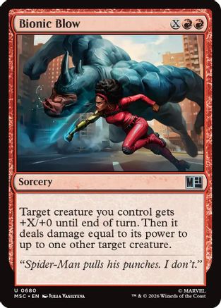 Bionic Blow (MSC-680) - Commander: Marvel Super Heroes Foil