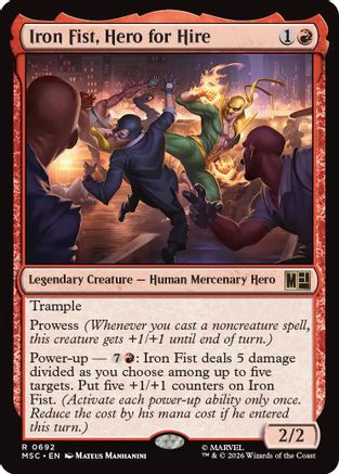 Iron Fist, Hero for Hire (MSC-692) - Commander: Marvel Super Heroes Foil