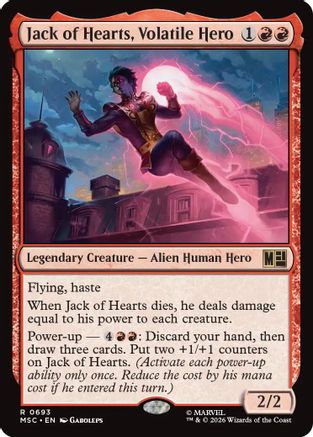 Jack of Hearts, Volatile Hero (MSC-693) - Commander: Marvel Super Heroes Foil