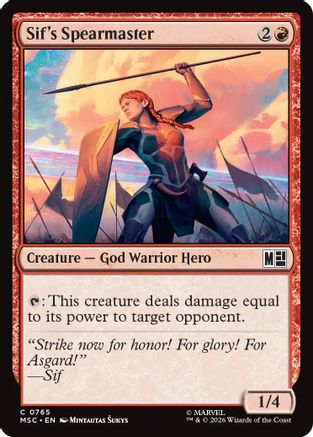 Sif's Spearmaster (MSC-765) - Commander: Marvel Super Heroes