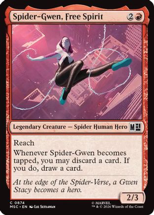 Spider-Gwen, Free Spirit (MSC-874) - Commander: Marvel Super Heroes