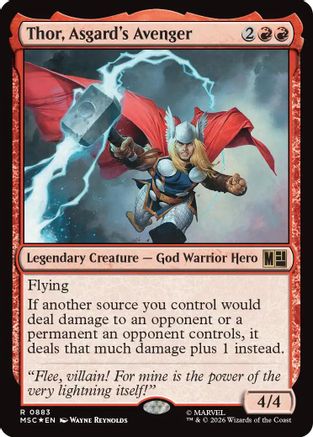 Thor, Asgard's Avenger (Surge Foil) (MSC-883) - Commander: Marvel Super Heroes Foil