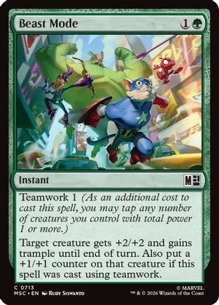 Beast Mode (MSC-713) - Commander: Marvel Super Heroes Foil