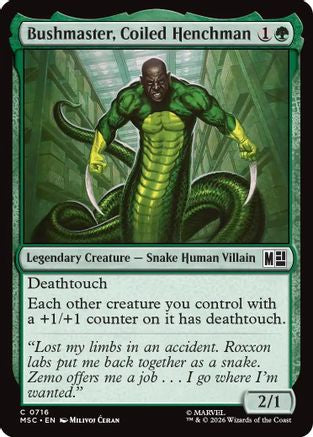 Bushmaster, Coiled Henchman (MSC-716) - Commander: Marvel Super Heroes