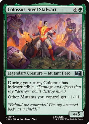 Colossus, Steel Stalwart (MSC-717) - Commander: Marvel Super Heroes