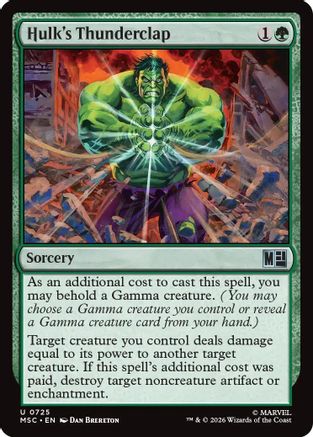 Hulk's Thunderclap (MSC-725) - Commander: Marvel Super Heroes Foil