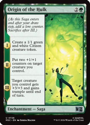 Origin of the Hulk (MSC-728) - Commander: Marvel Super Heroes