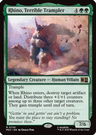 Rhino, Terrible Trampler (MSC-730) - Commander: Marvel Super Heroes Foil