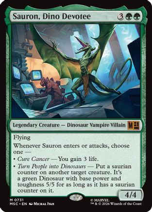 Sauron, Dino Devoteee (MSC-731) - Commander: Marvel Super Heroes Foil