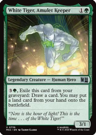 White Tiger, Amulet Keeper (MSC-736) - Commander: Marvel Super Heroes Foil
