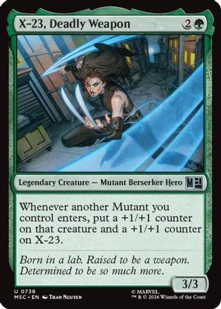 X-23, Deadly Weapon (MSC-738) - Commander: Marvel Super Heroes