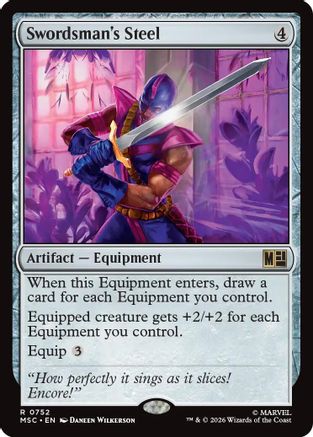 Swordsman's Steel (MSC-752) - Commander: Marvel Super Heroes Foil