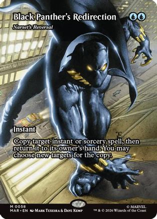 Black Panther's Redirection - Narset's Reversal (Borderless) (MAR-058) - Marvel Universe Eternal-Legal