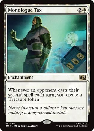 Monologue Tax (Surge Foil) (MSC-139) - Commander: Marvel Super Heroes Foil