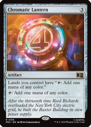 Chromatic Lantern (Surge Foil) (MSC-195) - Commander: Marvel Super Heroes Foil